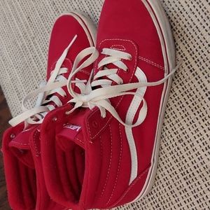 Vans Red Old Skool hi tops youth size 6